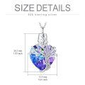 wholesale Sterling Silver Crystal Heart Tree of Life Urn Necklace for Ashes - Rhodium Plated-0-3