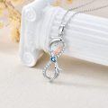 wholesale 925 Sterling Silver Infinity Heart Dolphins MOM Pendant Necklace for Women Girls Mom Grandma Wife Birthday Gifts-0-3