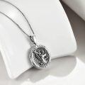 wholesale 925 Sterling Silver Saint Michael Archangel Protection Locket Necklace Gift for Men & Women-0-4