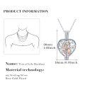 wholesale 925 Sterling Silver Heart Shaped Tree Of Life Cremation Jewelry Urn Necklace For Ashes Women Girls Memorial Keepsake Gift 48 Chain Included-0-5