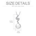 wholesale 925 Sterling Silver CZ & Pearl Drop Necklace - Elegant  for Her-0-5