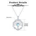 wholesale 925 Sterling Silver Moonstone Celtic Knot Pendant Necklace Gift for Women-0-5