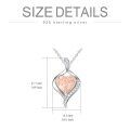 wholesale 925 Sterling Silver & Rose Gold Plated Heart Shaped Tree of Life Cremation Jewelry Keepsake Pendant with Funnel and Fillers-0-2