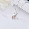 wholesale 925 Sterling Silver & Rose Gold Plated Heart Shaped Tree of Life Cremation Jewelry Keepsake Pendant with Funnel and Fillers-0-3