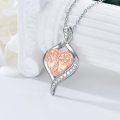 wholesale 925 Sterling Silver & Rose Gold Plated Heart Shaped Tree of Life Cremation Jewelry Keepsake Pendant with Funnel and Fillers-0-4