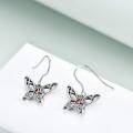 wholesale 925 Sterling Silver Celtic Knot Butterfly Drop Dangle Hook Earrings with Rose Gold Accents  for Women Girls-0-3