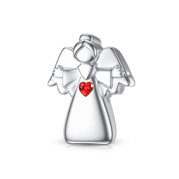 Sterling Silver Zircon Silver Plated Angel Beads Charms-0