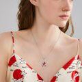 wholesale 925 Sterling Silver Red Cardinal Heart Pendant Necklace for Women - Memorial s-0-1