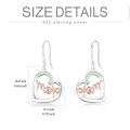 wholesale 925 Sterling Silver Heart-Shaped Mom Drop Earrings - Mother's Day Gift for Her-0-2