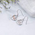 wholesale 925 Sterling Silver Heart-Shaped Mom Drop Earrings - Mother's Day Gift for Her-0-3