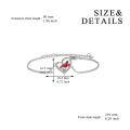 wholesale 925 Sterling Silver Red Cardinal Heart Charm Anklet for Women Girls Mom Daughter Memory Gifts-0-2