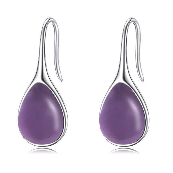 Sterling Silver Silver Plated Pull Through Earrings -0