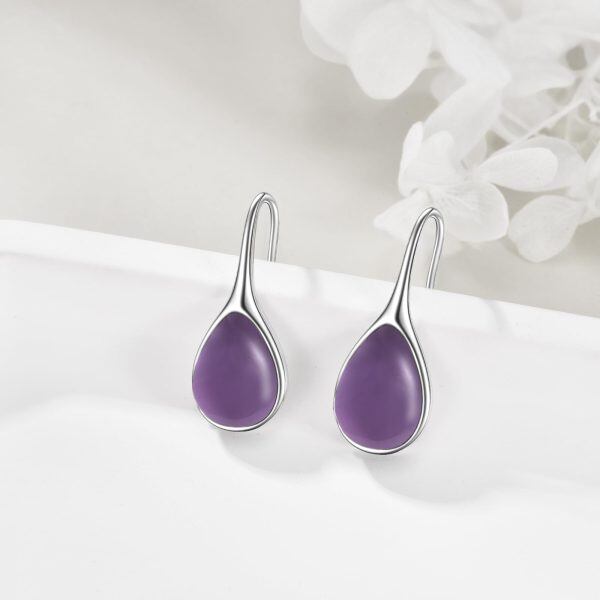 Sterling Silver Silver Plated Pull Through Earrings -2