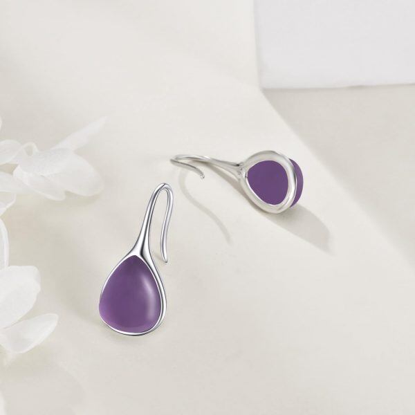 Sterling Silver Silver Plated Pull Through Earrings -3