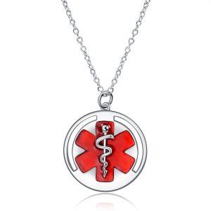 Sterling Silver Silver Plated Emergency Nurse Pendant-0