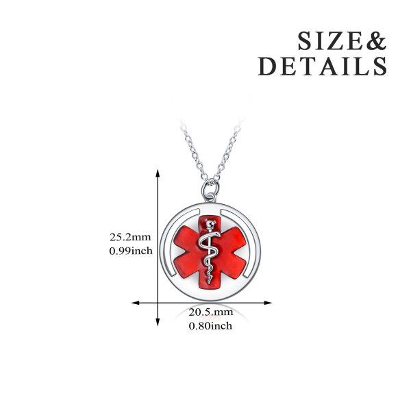 Sterling Silver Silver Plated Emergency Nurse Pendant-4