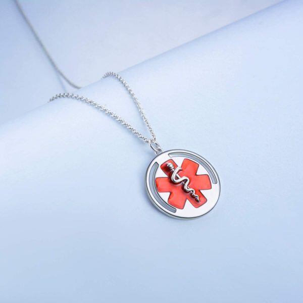 Sterling Silver Silver Plated Emergency Nurse Pendant-5