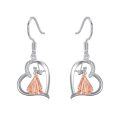 wholesale 925 Sterling Silver Heart Fairy Drop Earrings-0-0