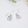 wholesale 925 Sterling Silver Heart Fairy Drop Earrings-0-4