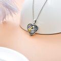 wholesale 925 Sterling Silver Heart Shaped Dog Memorial Urn Keepsake Pendant Necklace Gifts for Pet Owners-0-1