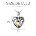 wholesale 925 Sterling Silver Heart Shaped Dog Memorial Urn Keepsake Pendant Necklace Gifts for Pet Owners-0-4