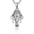 wholesale 925 Sterling Silver 925 Elephant Pendant Necklace with Rhinestones - Elegant Animal Charm s for Her-0-0
