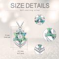 wholesale 925 Sterling Silver Green Abalone Shell Star of David & Anchor Necklace for Women-0-5