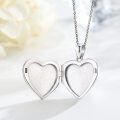 wholesale 925 Sterling Silver Heart-Shaped Rose Flower Locket Necklace with Photo Pendant for Women's s-0-2