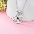 wholesale 925 Sterling Silver Crystal Owl Heart Pendant Necklace Graduation Gift for Women-0-2