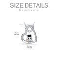wholesale 925 Sterling Silver Crystal Owl Heart Pendant Necklace Graduation Gift for Women-0-4