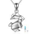 wholesale 925 Sterling Silver Origami Bunny Pendant Keepsake Memorial Jewelry for Ashes-0-0