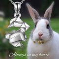 wholesale 925 Sterling Silver Origami Bunny Pendant Keepsake Memorial Jewelry for Ashes-0-5