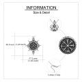 wholesale 925 Sterling Silver Vegvisir Viking Compass Norse Amulet Pendant Necklace-0-3