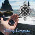 wholesale 925 Sterling Silver Vegvisir Viking Compass Norse Amulet Pendant Necklace-0-4