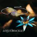 wholesale 925 Sterling Silver Amethyst Lotus Chakra Yoga Bracelet s for Her-0-5