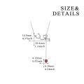 wholesale 925 Sterling Silver Heart-Shaped Pendant with Red Crystal Charm Necklace for Nurses and Women Gifts-0-5