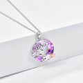 wholesale 925 Sterling Silver Rainbow Crystal Elephant Pendant Necklace for Women Luck Charm s-0-1