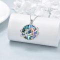 wholesale 925 Sterling Silver Abalone Shell Dolphins Pendant Necklace - Mother's Day Gifts for Her-0-1
