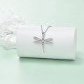 wholesale 925 Sterling Silver CZ Dragonfly Pendant Necklace for Women Girls Teens s-0-1