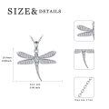 wholesale 925 Sterling Silver CZ Dragonfly Pendant Necklace for Women Girls Teens s-0-2