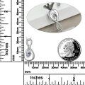 wholesale 925 Sterling Silver Infinity Teardrop Cremation Jewelry Keepsake Pendant Necklace for Ashes with Chain and Funnel Set-0-2