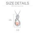 wholesale 925 Sterling Silver Cubic Zirconia-Cut Rose Gold Heart Infinity Memorial Jewelry Urn Keepsake Necklace-0-5