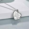 wholesale 925 Sterling Silver Heart Pendant I Am Enough Inspirational Quote Necklace s for Women-0-3