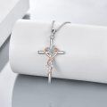 wholesale 925 Sterling Silver Butterfly Heart Cross Pendant Necklace s for Women Girls-0-2