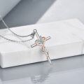 wholesale 925 Sterling Silver Butterfly Heart Cross Pendant Necklace s for Women Girls-0-3