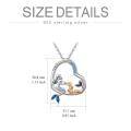 wholesale 925 Sterling Silver Heart-Shaped Mermaid Pendant Necklaces for Women and Girls' Gifts-0-3