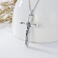 wholesale 925 Sterling Silver Cross Crucifix Pendant Urn Cremation Ashes Holder Keepsake Jewelry for Men & Women-0-2