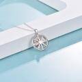 wholesale 925 Sterling Silver Rose Gold Heart Compass Pendant Necklace for Women-0-4