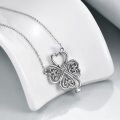 wholesale 925 Sterling Silver Celtic Knot Clover Stethoscope Pendant Necklaces for Nurses Gifts-0-3