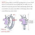 wholesale 925 Sterling Silver Metal Opal Hypoallergenic Unicorn Hoop Earrings for Sensitive Ears-0-1